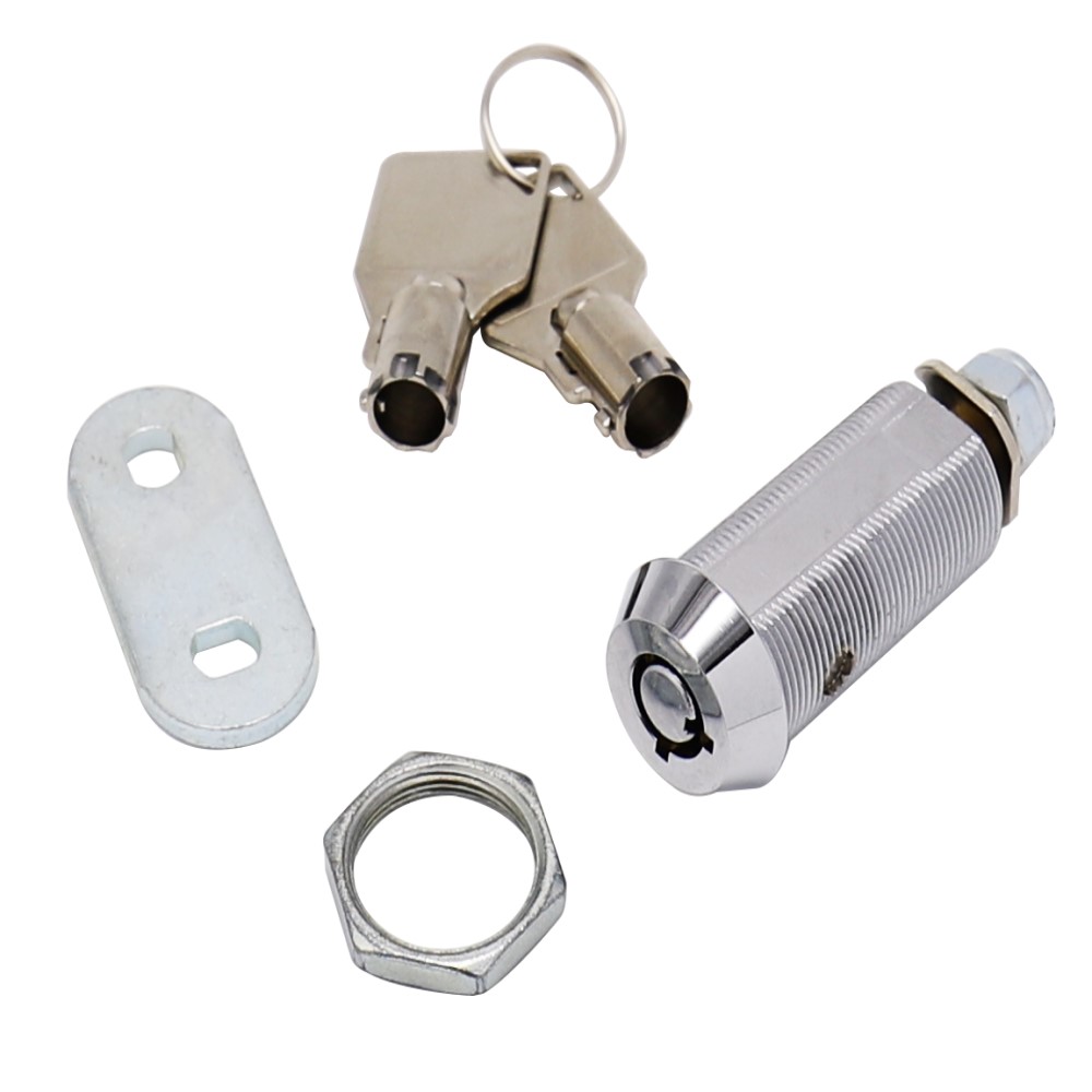 Kingsley Tubular Cam Lock with 1-1/8″ Cylinder–Chrome Finish, Keyed Alike
