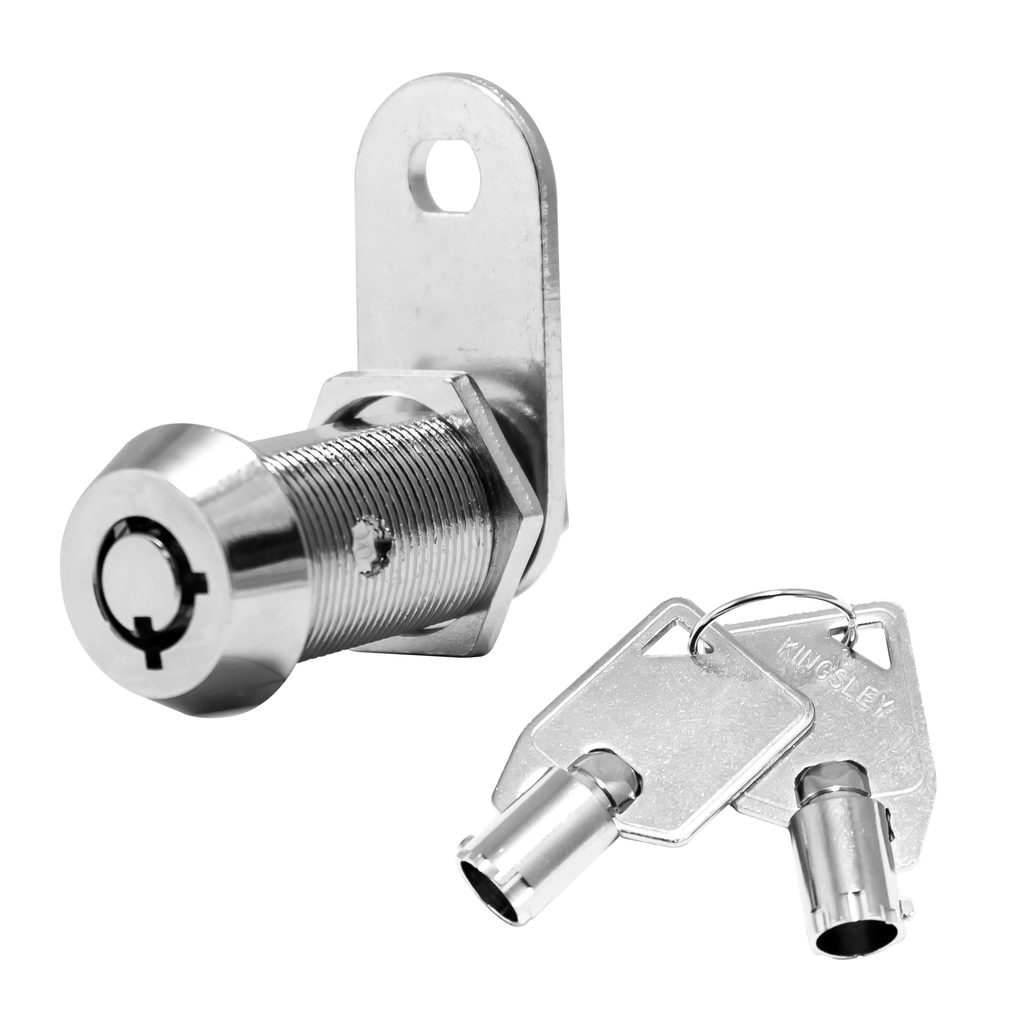 Kingsley Tubular Cam Lock with 1-1/2″ Cylinder–Chrome Finish, Keyed Alike