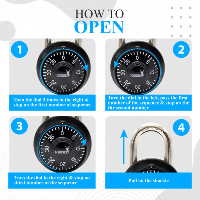 spin dial combination lock